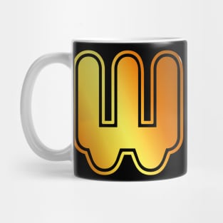 W Golden letter Mug